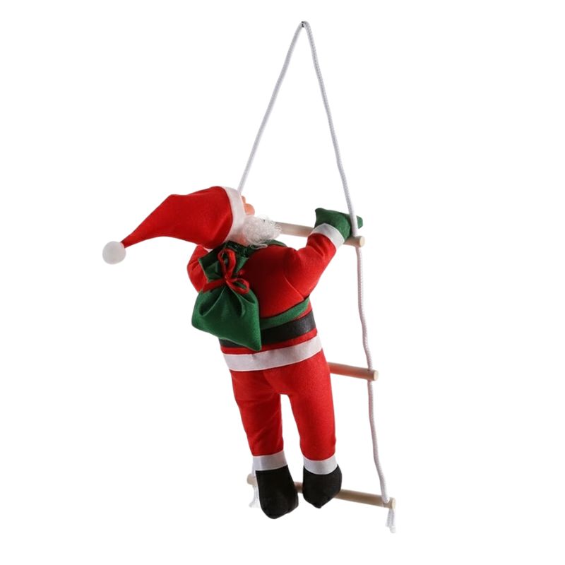 Père-Noël électrique escalade échelle