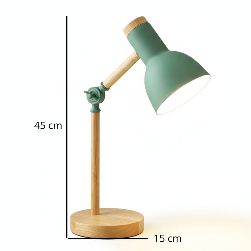 Lampe À Poser Champignon En Bois Et Métal Design Scandinave