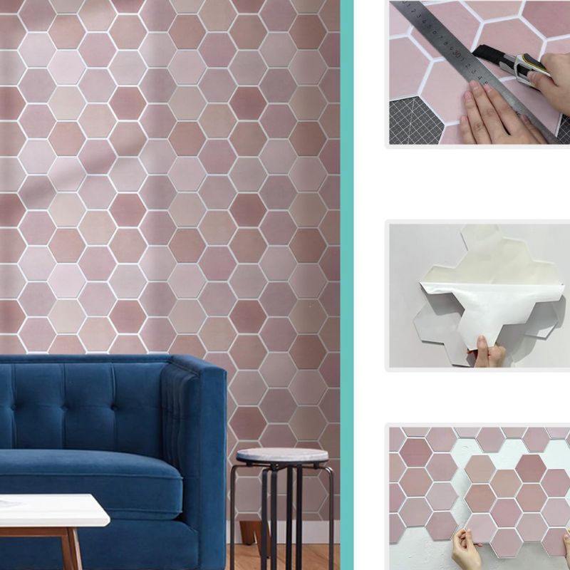Panneau Mural Décoratif 3D Avec Motif Hexagonal Et Effet Carrelage Moderne