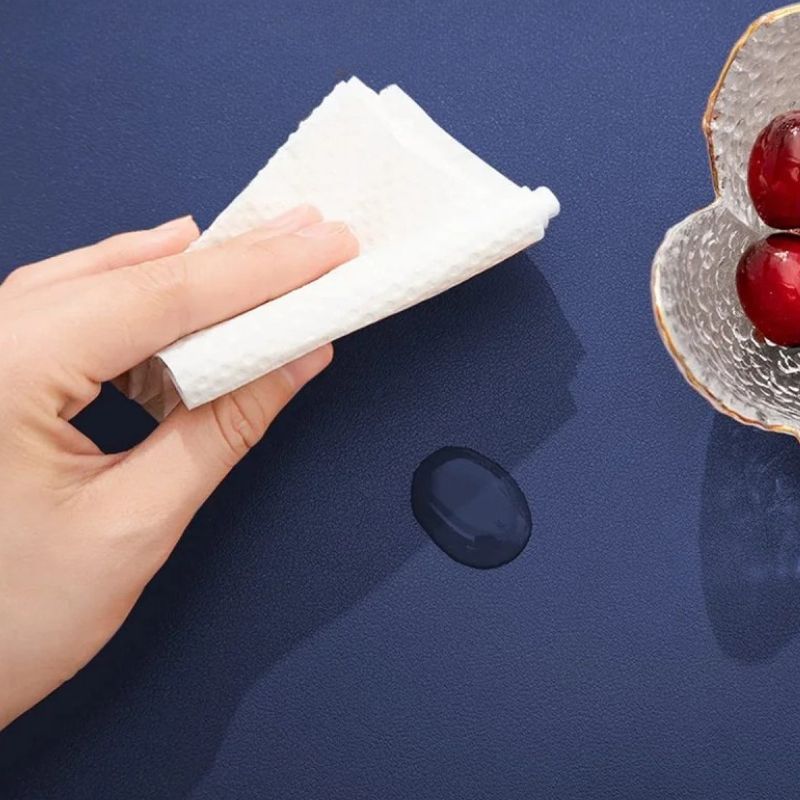 Set De Table Cuir Ovale Design Moderne Lot de 2 Pièces