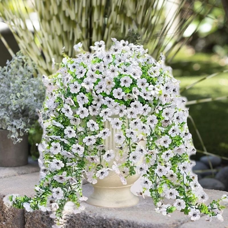 Guirlande De Fleurs Artificielles Avec Effet Cascade Naturel