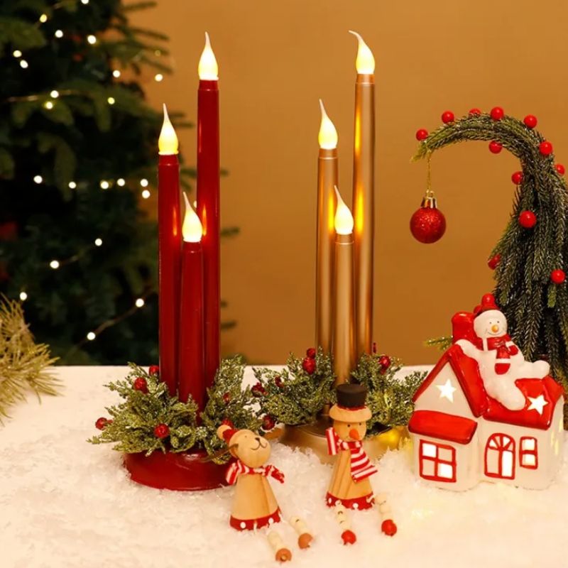 Bougie Led Avec Flamme Vacillante Lot de 3 Pièces