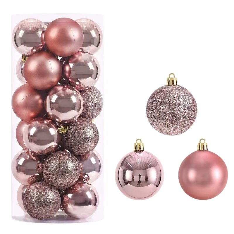 Décorations de Noël Boules Métallisées Élégantes