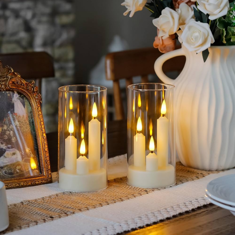 Bougies LED Électroniques Réalistes Effet Flamme