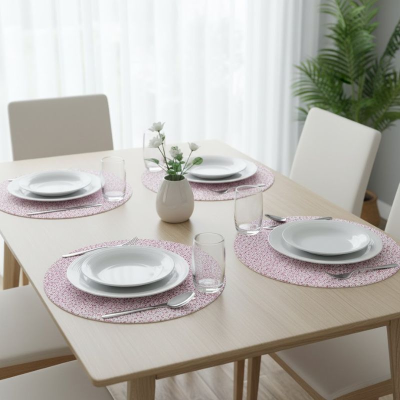 Set De Table En Papier Jetable Rond 30 Pièces