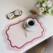 Set De Table Cuir avec Bord Ondulé