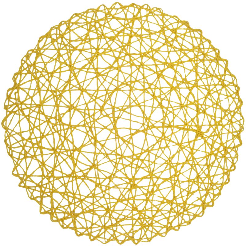 Set De Table En Papier Rond Tissé Style Bohème Élégant 6 Pièces