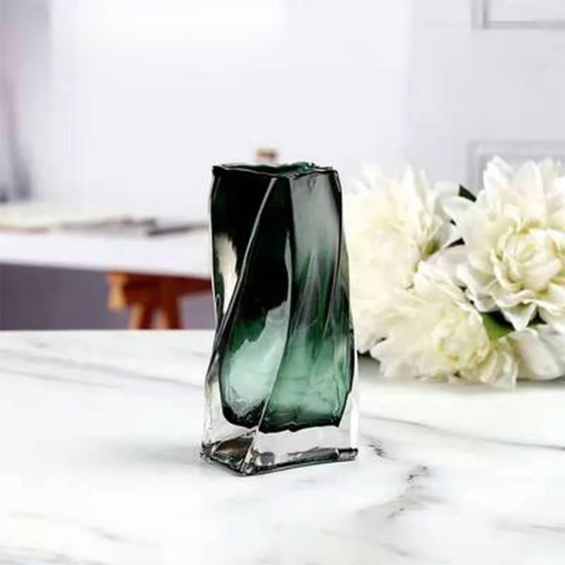 Vase Murrano en Verre Torsadé