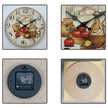 Horloge En Bois Décorative Avec Illustration Cuisine Méditerranéenne