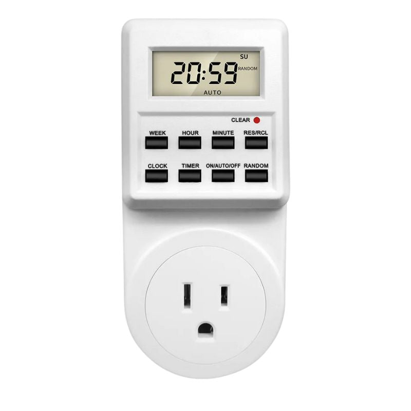 Programmateur De Prise Digitale Avec Écran LCD Et Boutons De Contrôle