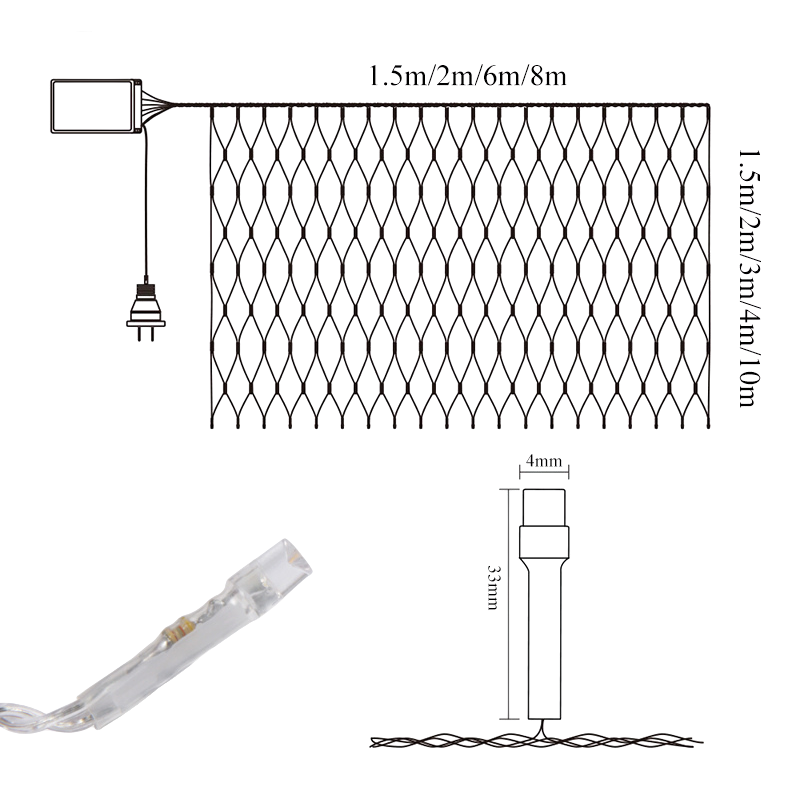 Guirlandes d’Intérieur LED Filet Lumineux Décoratif