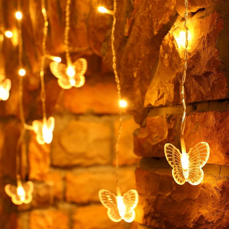 Rideaux Lumineux Guirlande Papillons LED