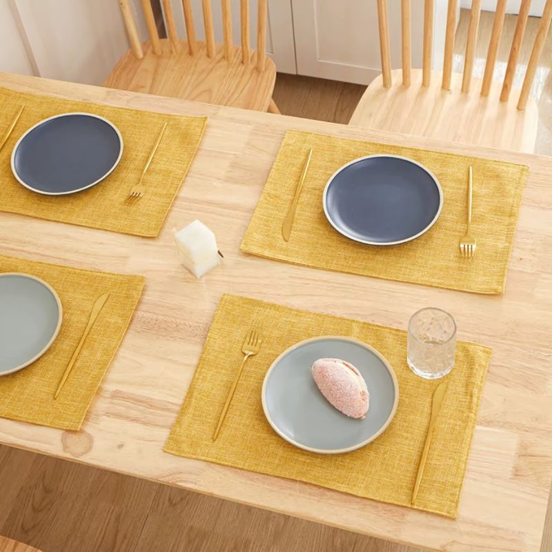 Set De Table En Lin Lavable Et Antidérapant