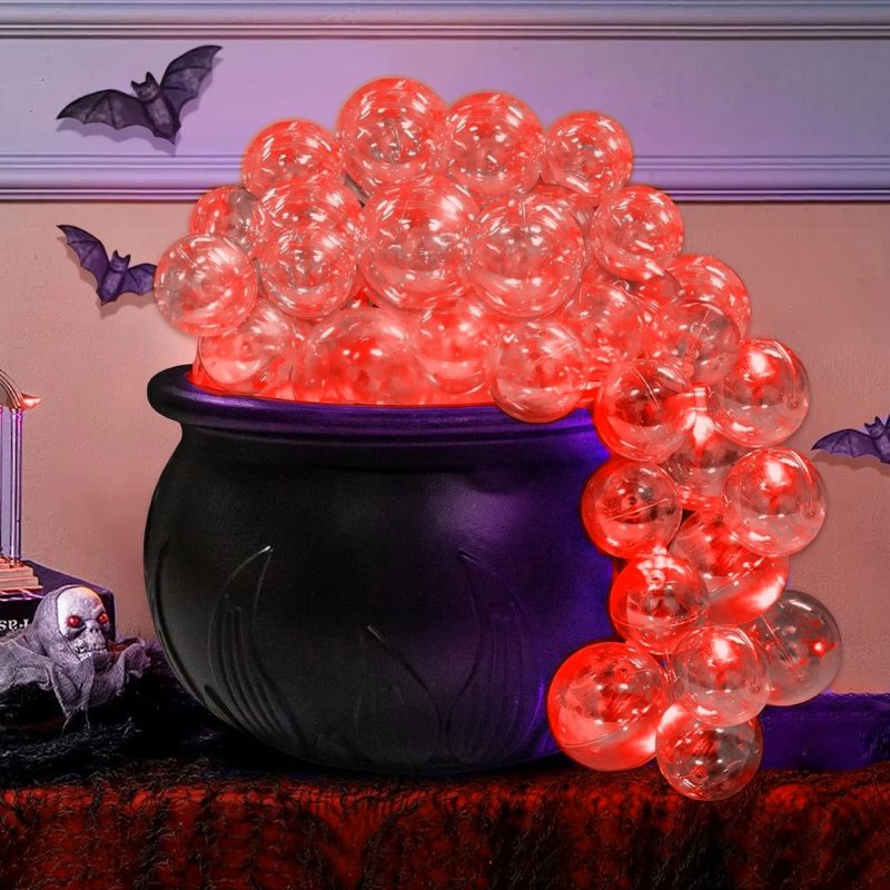 Décorations Halloween Chaudron Lumineux avec Bulles LED
