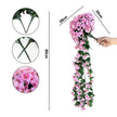Guirlande De Fleurs Artificielles Avec Roses De Vigne Retombantes