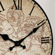 Horloge Monde En Bois Avec Design Carte Géographique Vintage