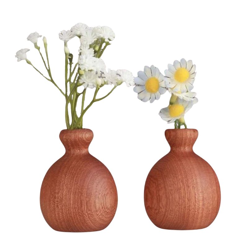 Vase en Bois d'Ebene Minimaliste