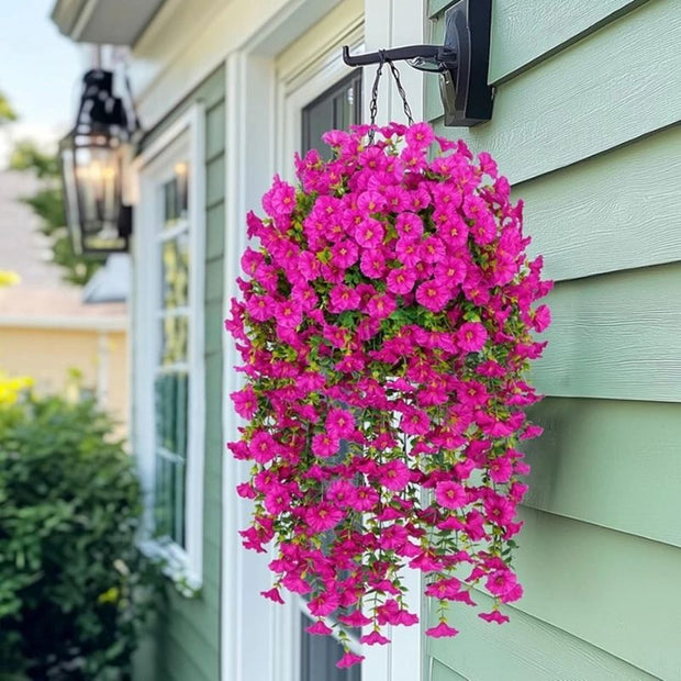 Guirlande De Fleurs Artificielles En Suspension Avec Fleurs Denses