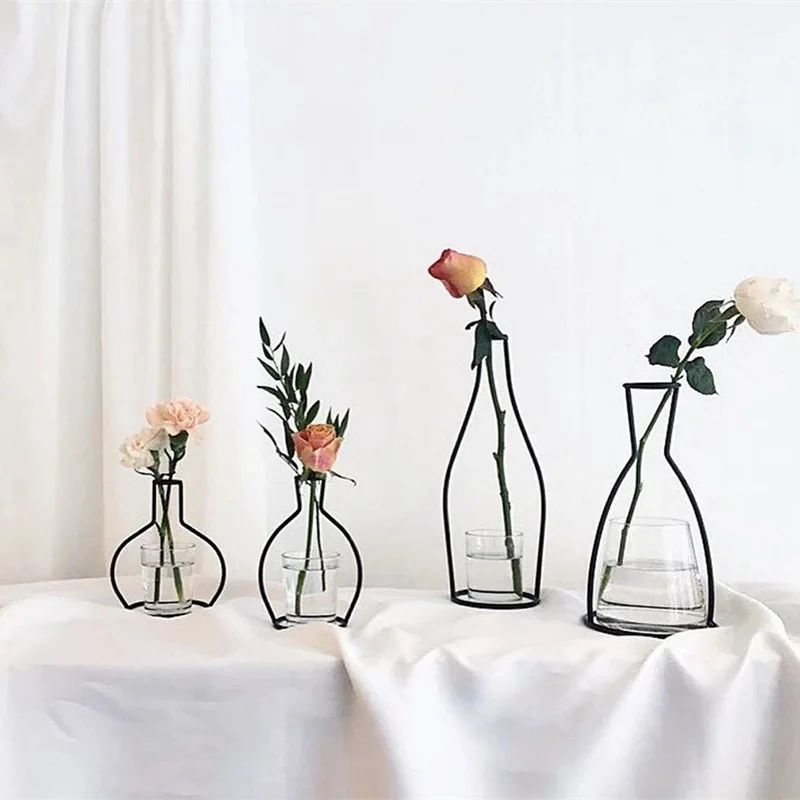Vase en Ligne de Fer Retro pour Fleur