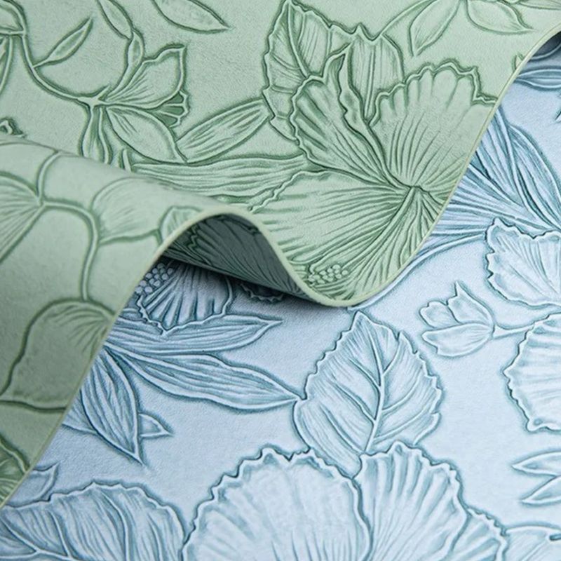 Set De Table Cuir Motif Floral Imperméable Et Antidérapant