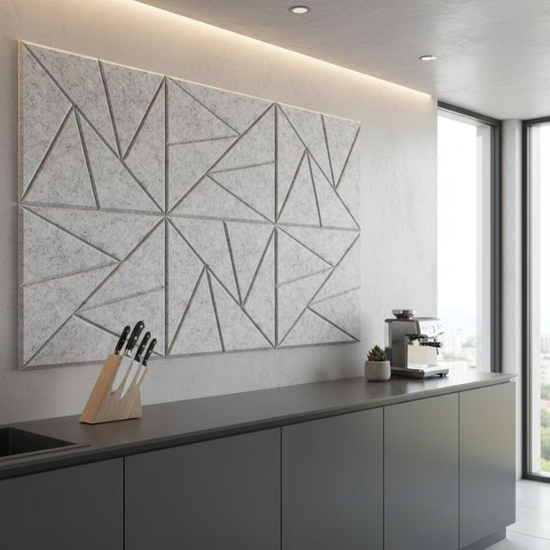 Panneau Mural Acoustique Design Géométrique Auto Adhésif