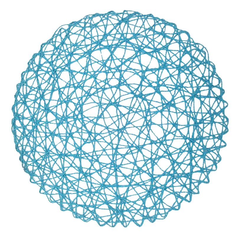 Set De Table En Papier Rond Tissé Style Bohème Élégant 6 Pièces