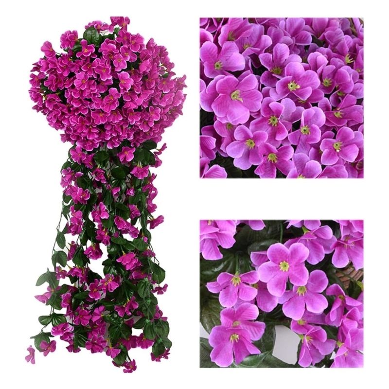 Guirlande De Fleurs Artificielles Avec Roses De Vigne Retombantes