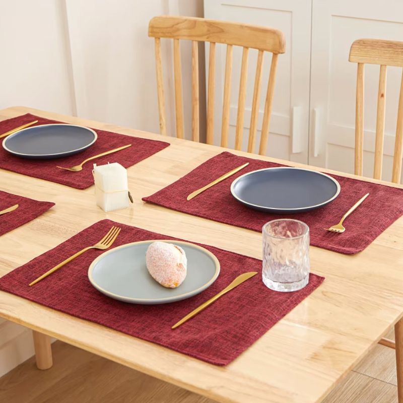 Set De Table En Lin Lavable Et Antidérapant