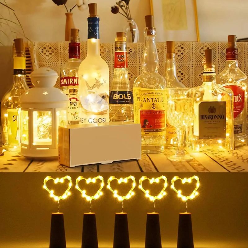 Guirlande LED Bouchon de Bouteille à Piles