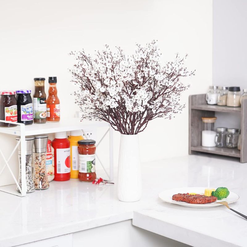 Fleur Artificielle Blanc Gypsophile En Branche Fine