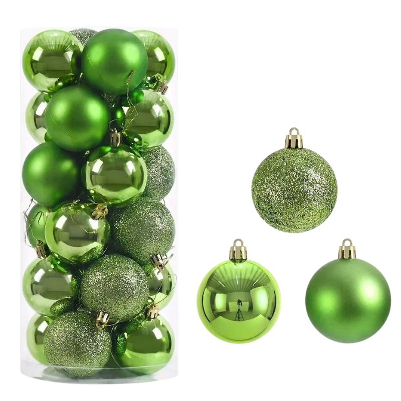 Décorations de Noël Boules Métallisées Élégantes