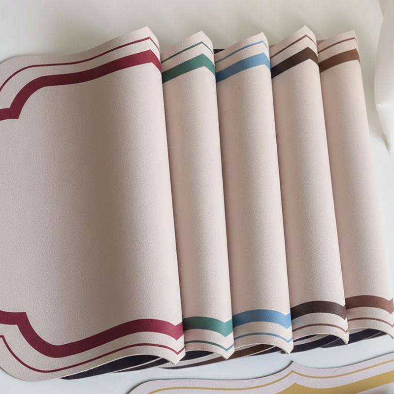 Set De Table Cuir avec Bord Ondulé
