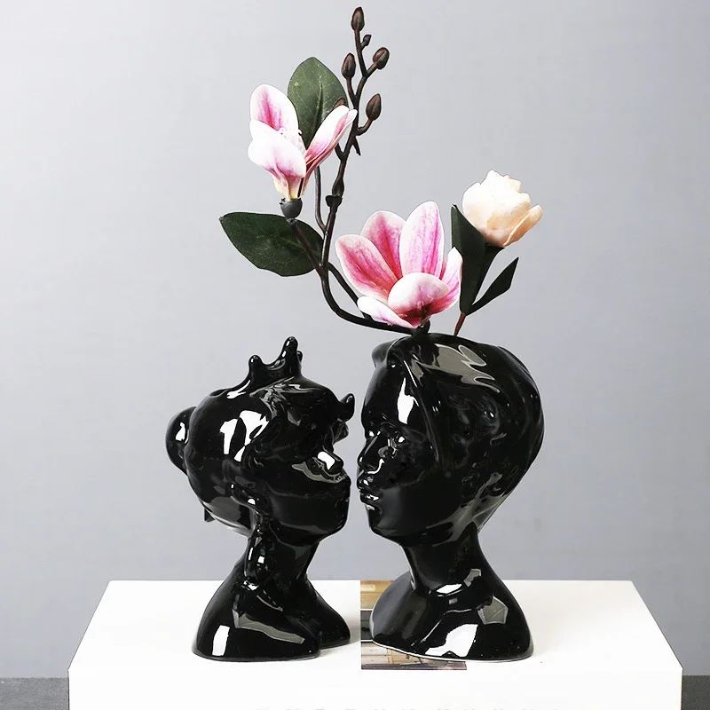 Vase Tête Baiser Romantique