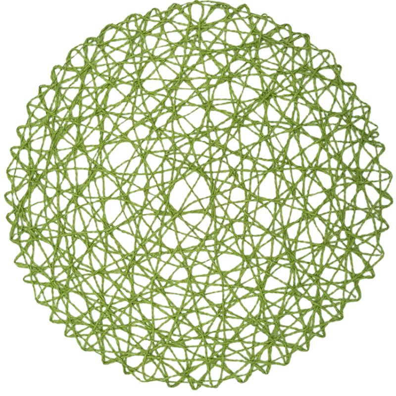 Set De Table En Papier Rond Tissé Style Bohème Élégant 6 Pièces