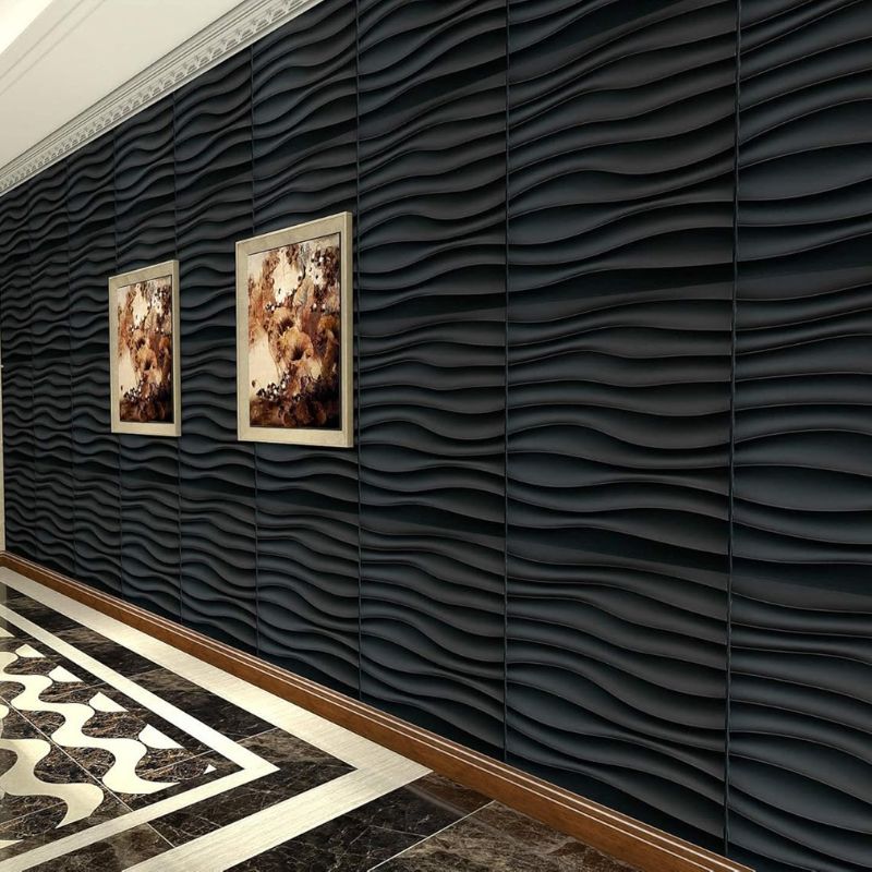 Panneau Mural 3D Ondulé Auto Adhésif