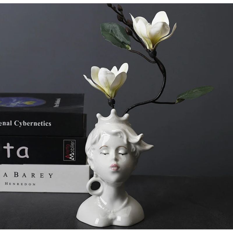 Vase Tête Baiser Romantique