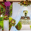 Guirlande De Fleurs Artificielles Avec Roses De Vigne Retombantes