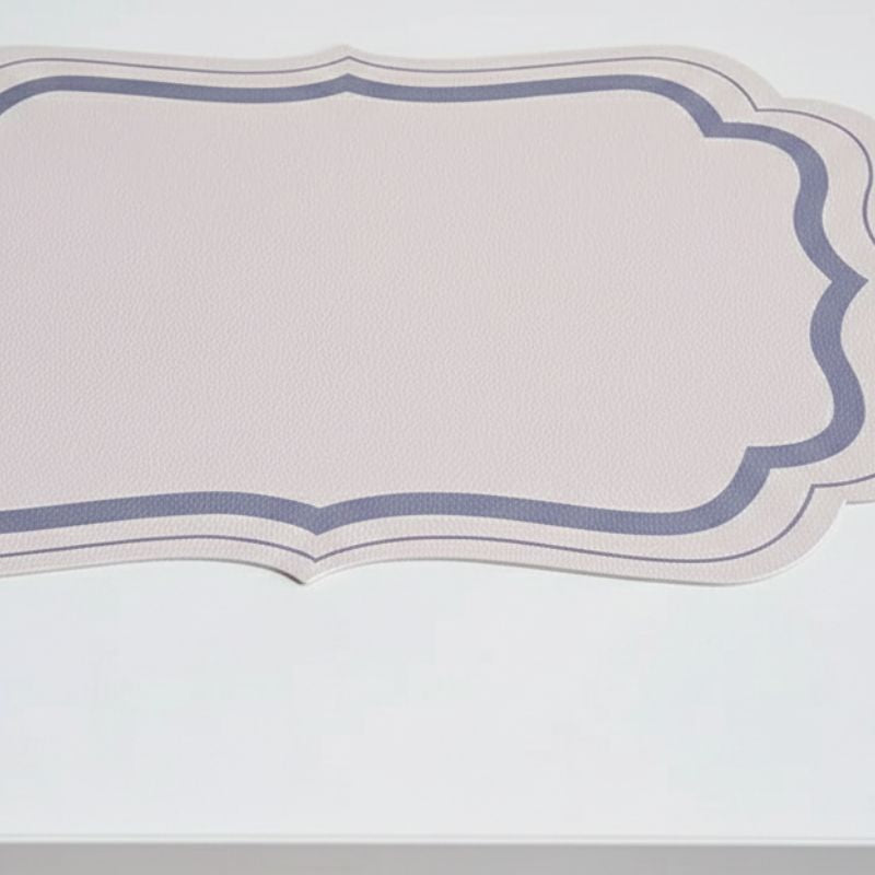 Set De Table Cuir avec Bord Ondulé