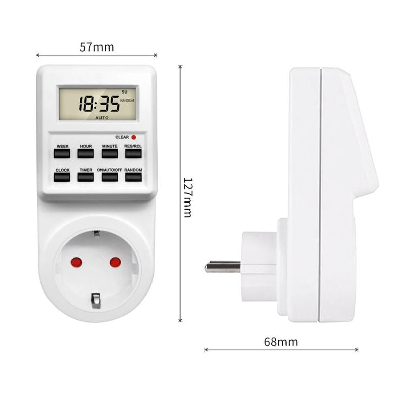 Programmateur De Prise Digitale Avec Écran LCD Et Boutons De Contrôle