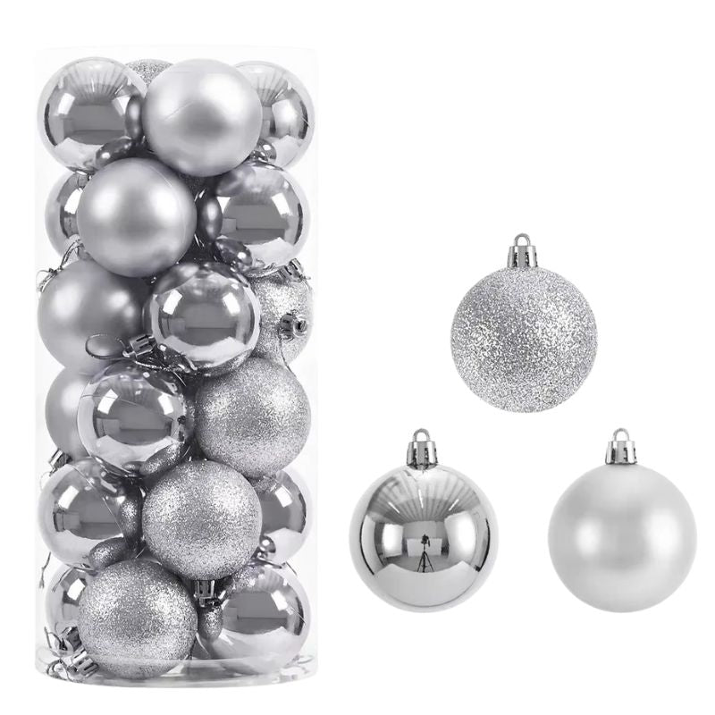 Décorations de Noël Boules Métallisées Élégantes