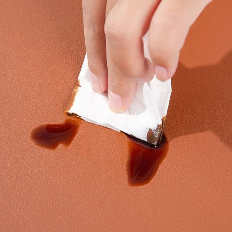 Set De Table Ovale En Cuir Style Nordique Résistant