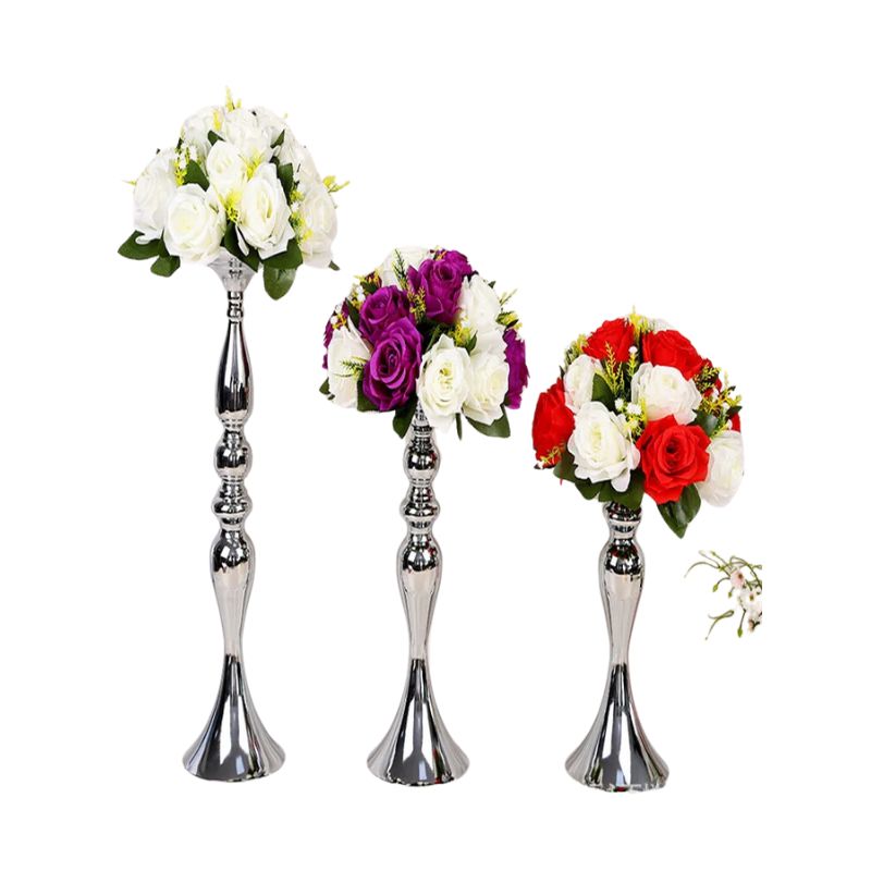 Vase Long en Métal pour Événement