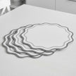 Set De Table Cuir Design Fleur Bord Ondulé