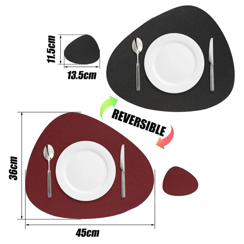 Set De Table Design En Cuir Réversible