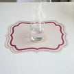 Set De Table Cuir avec Bord Ondulé