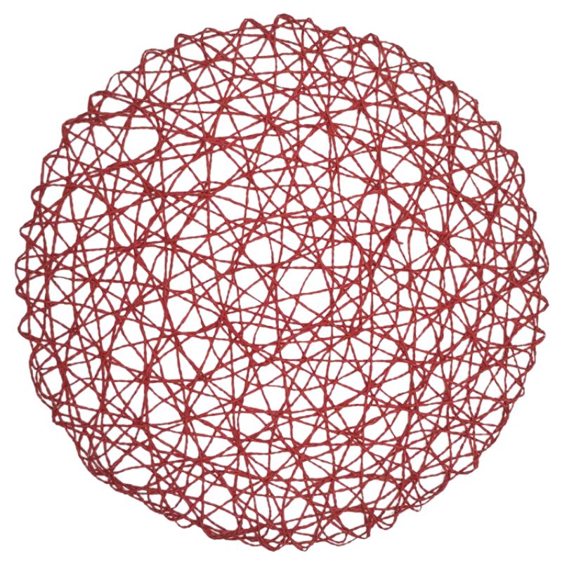 Set De Table En Papier Rond Tissé Style Bohème Élégant 6 Pièces