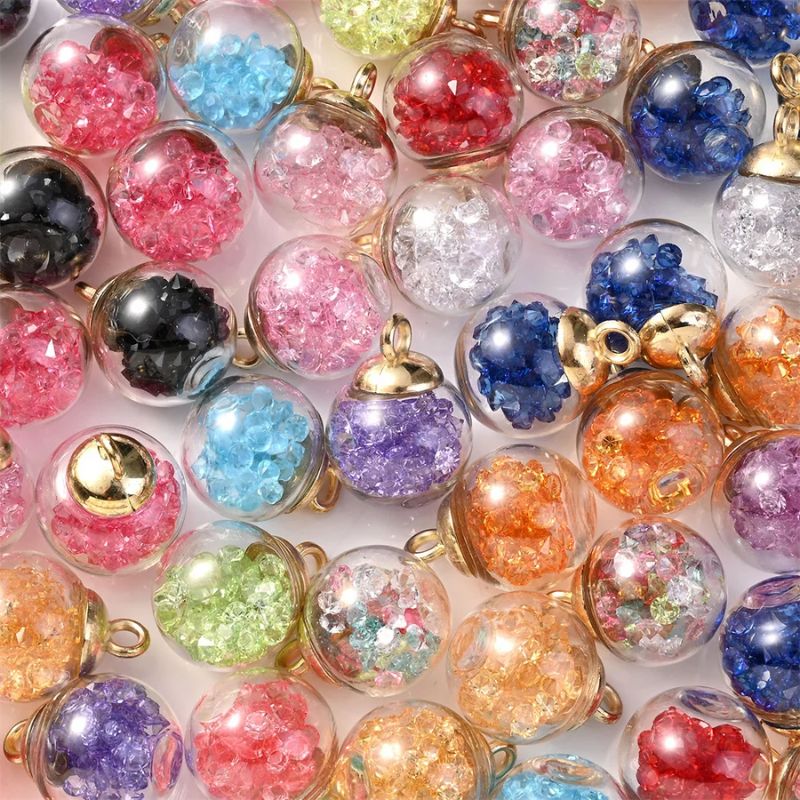 Décorations de Noël Boules en Verre Remplies de Cristaux