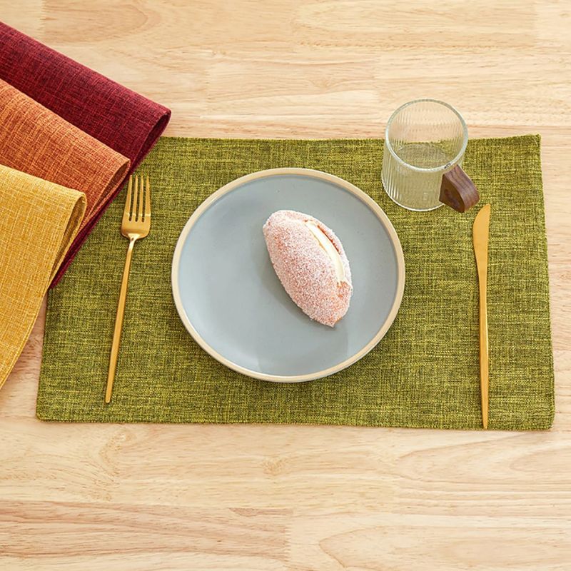 Set De Table En Lin Lavable Et Antidérapant