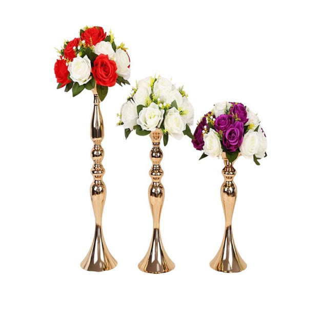 Vase Long en Métal pour Événement