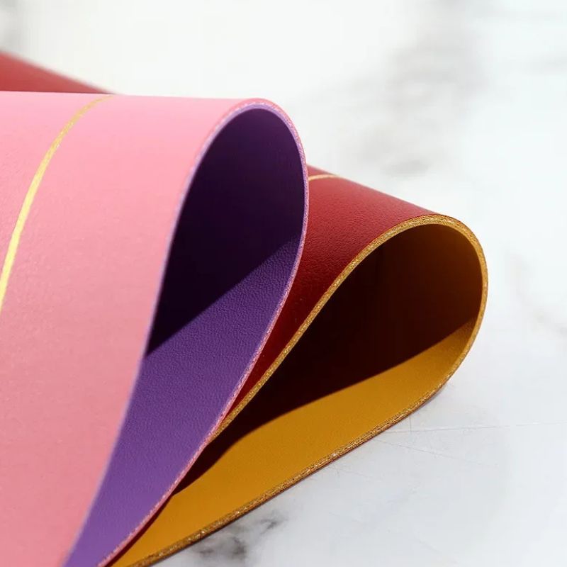 Set De Table Ovale En Cuir Style Nordique Résistant